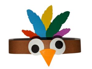 Turkey Headband with Feathers